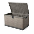 Baule Contenitore in Plastica Polipropilene Grigio 120x60x60 cm
