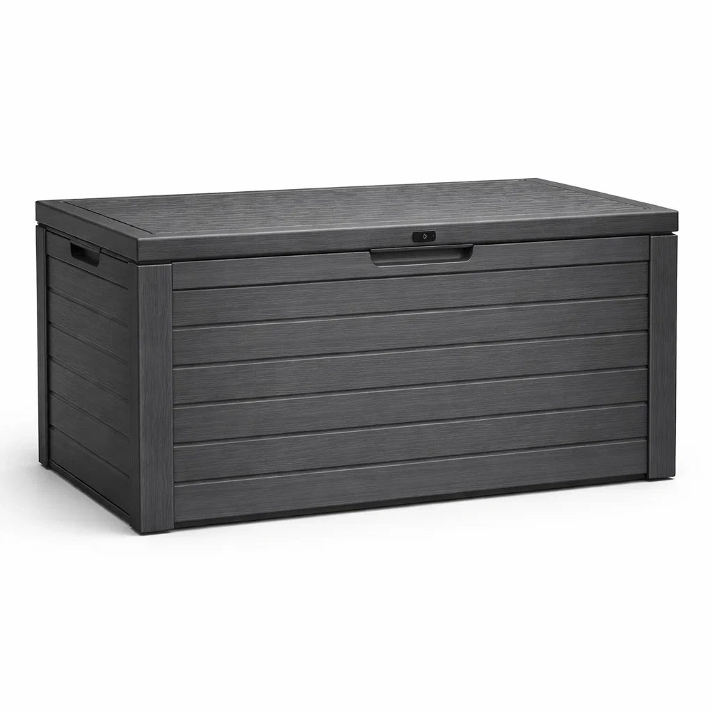 Baule contenitore in plastica grigio 120x60x64 cm