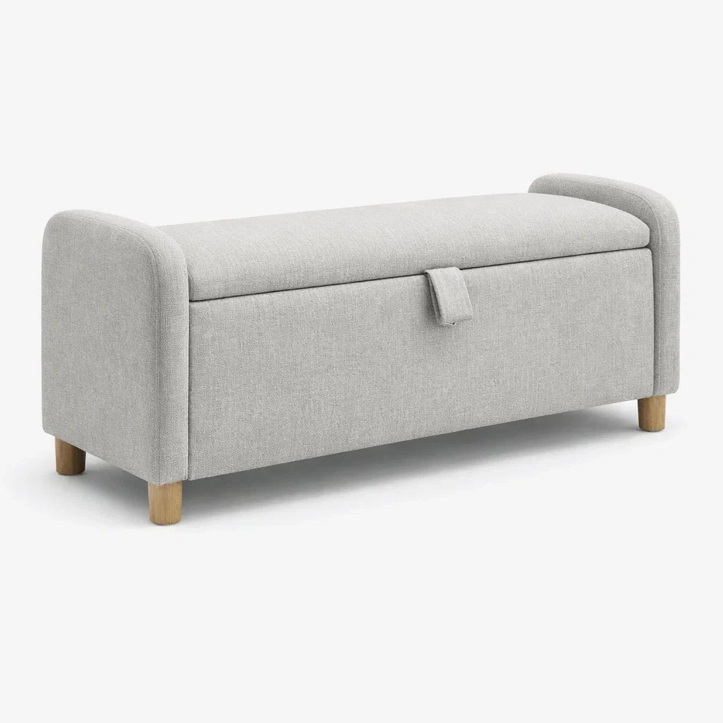 Panca Contenitore Tessuto Grigio