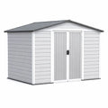 Capanno da Giardino in Acciaio Zincato Grigio 213x130x185 cm