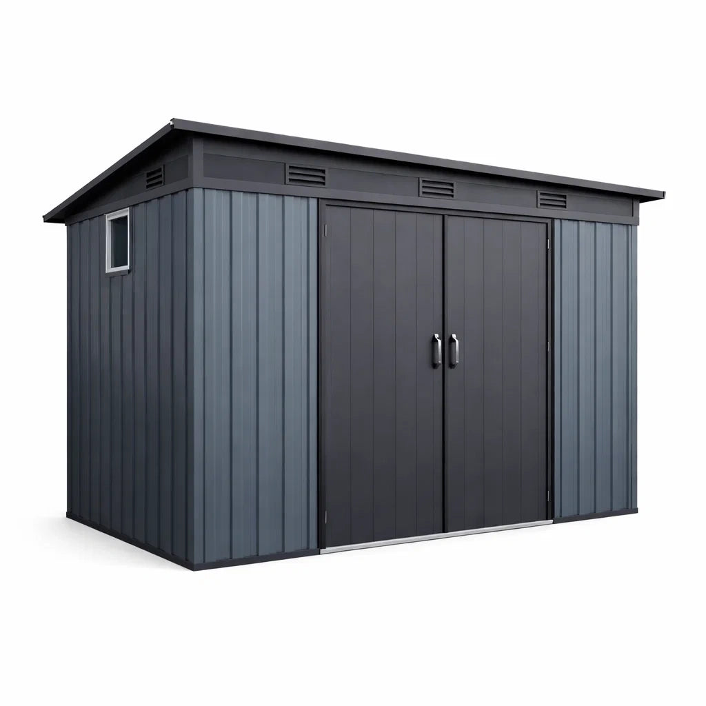 Capanno da Giardino in Acciaio con Doppie Porte 310x260x210 cm Antracite