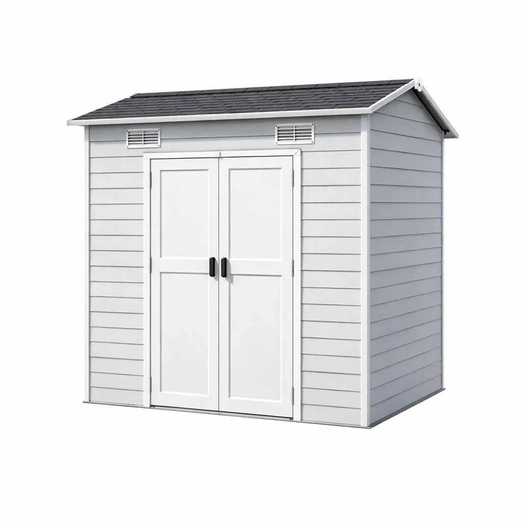 Capanno da Giardino in Resina Grigio 185x152x226 cm