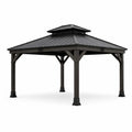 Gazebo in Alluminio con Tetto in Acciaio 3x3 m