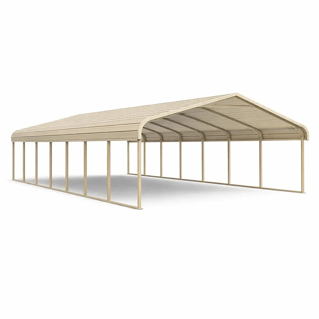 Rimessa per Auto in Acciaio Beige 12x6 m