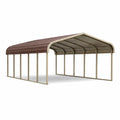 Struttura per Auto in Metallo Marrone Beige 6m x 3m x 2m
